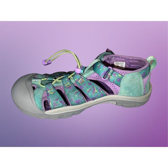Big Kids' Keen Newport Violet Sea Green Sneaker Sandals H2 Size 4 - Picture 6 of 7